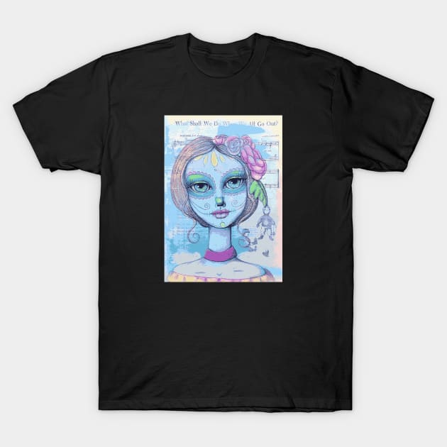 Sugar Skull Girl 2 of 3 T-Shirt by LittleMissTyne